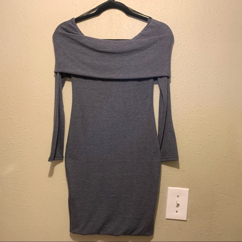 Off Shoulder Long Sleeve Dress
